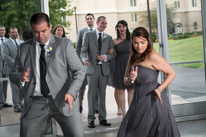 Bridal Party entrance at wedding reception at Chateau Elan
