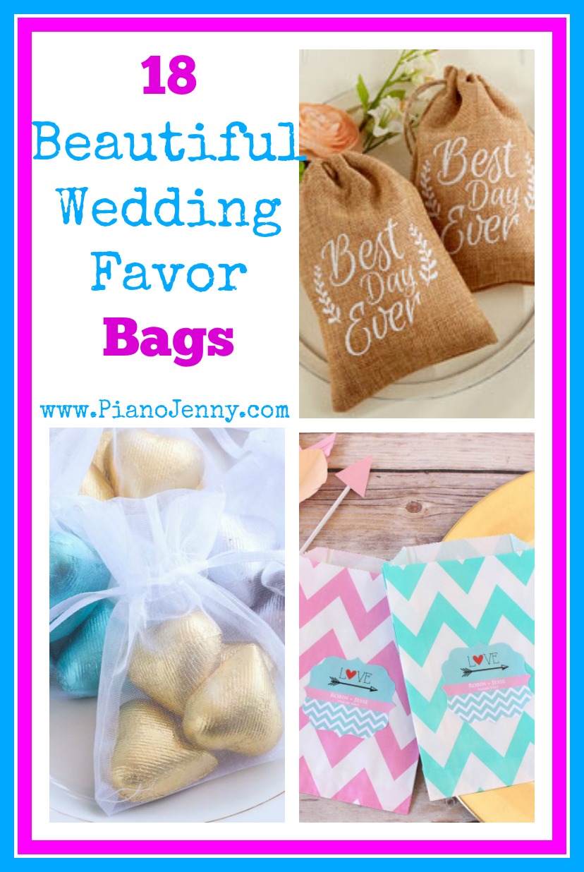 Organza, Burlap, and Personalized Wedding Favor Bags