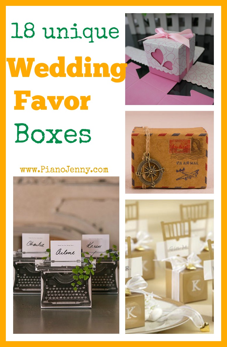 Wedding Favor Boxes Gold Vintage and Heart Boxes